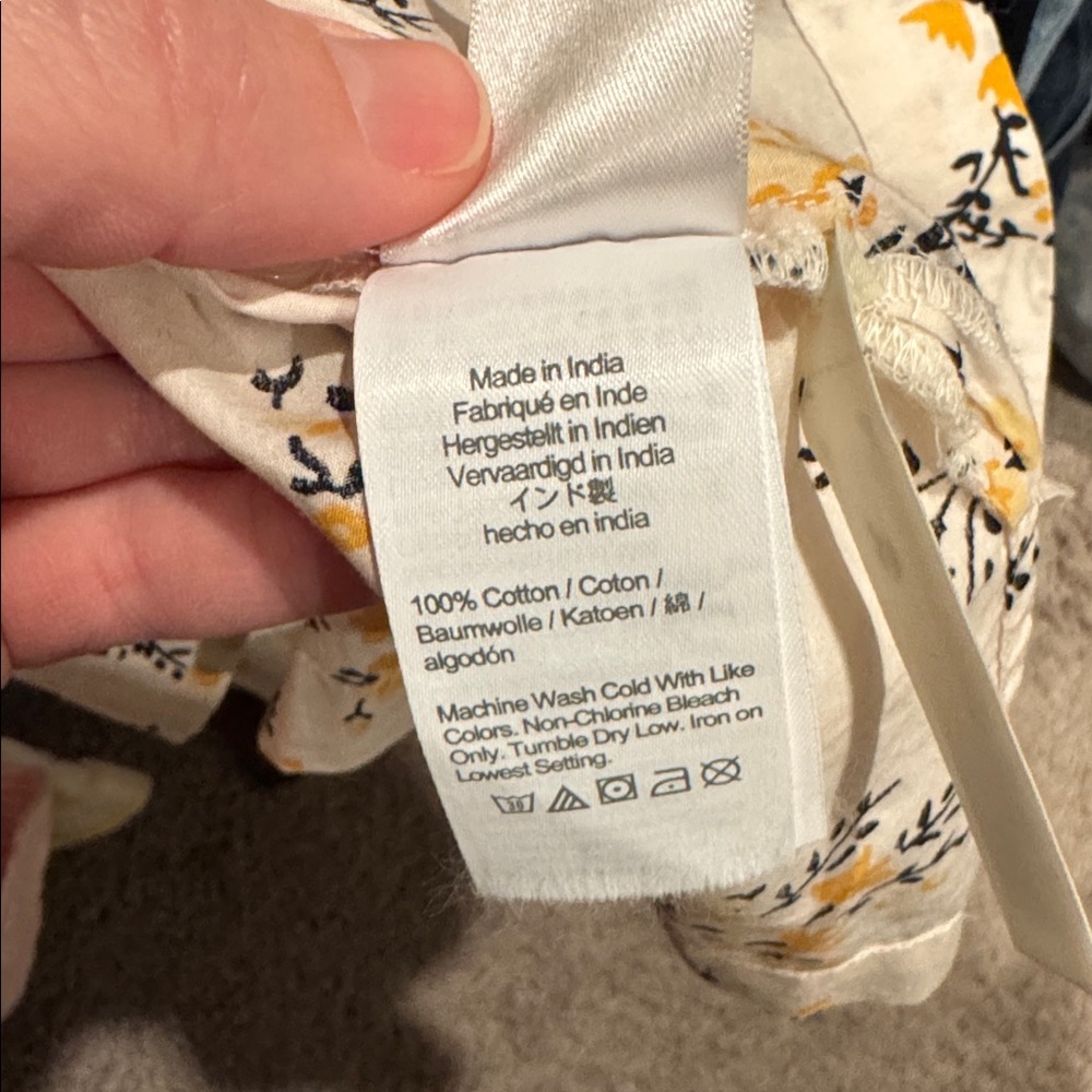 J Crew Floral Ruffle Sleeve Blouse - Picture 7 of 7